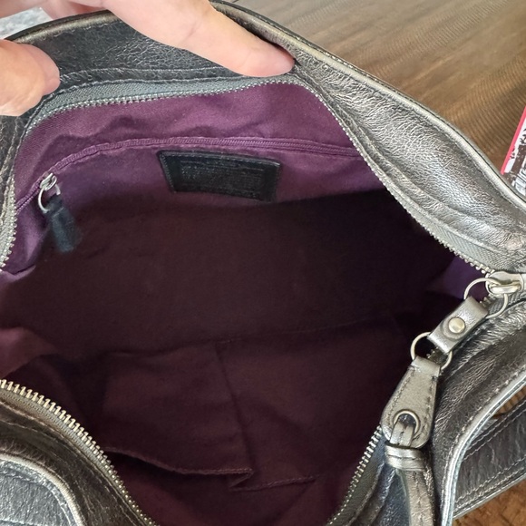 Coach Silver Leather Crossbody Bag - Picture 8 of 10